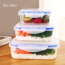 Кухонный пластиковый контейнер для хранения еды для пикника, экологичный Ланч-бокс для детей, Школьный набор посуды