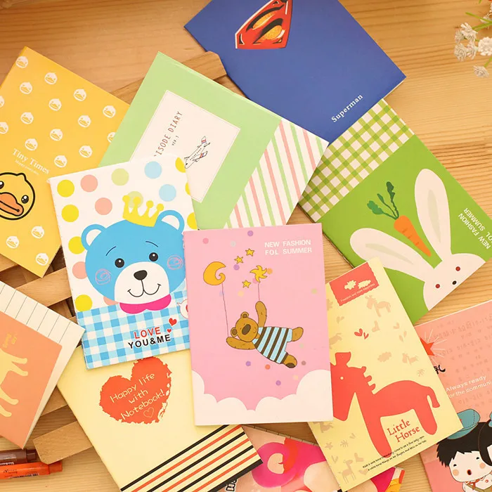 

Mini Cute Cartoon Soft Surface Notebook Notebook Exercise Notebook Deformation Paper Children'S Gift Style Random Send