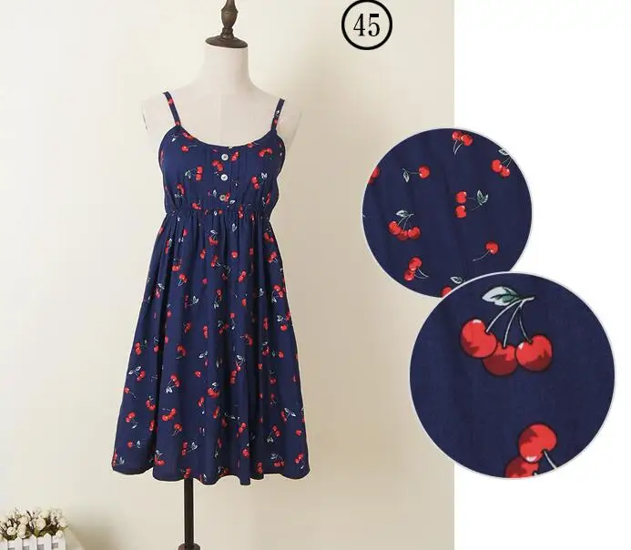 Mori/летнее короткое хлопковое платье для девочек летнее без рукавов на бретельках