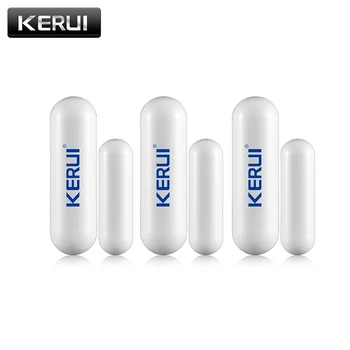 

1/3/6/8pcs/lots New KERUI open reminder Sensor 433mhz While Wireless Home Alarm Window Door Sensor to Detect Open Door