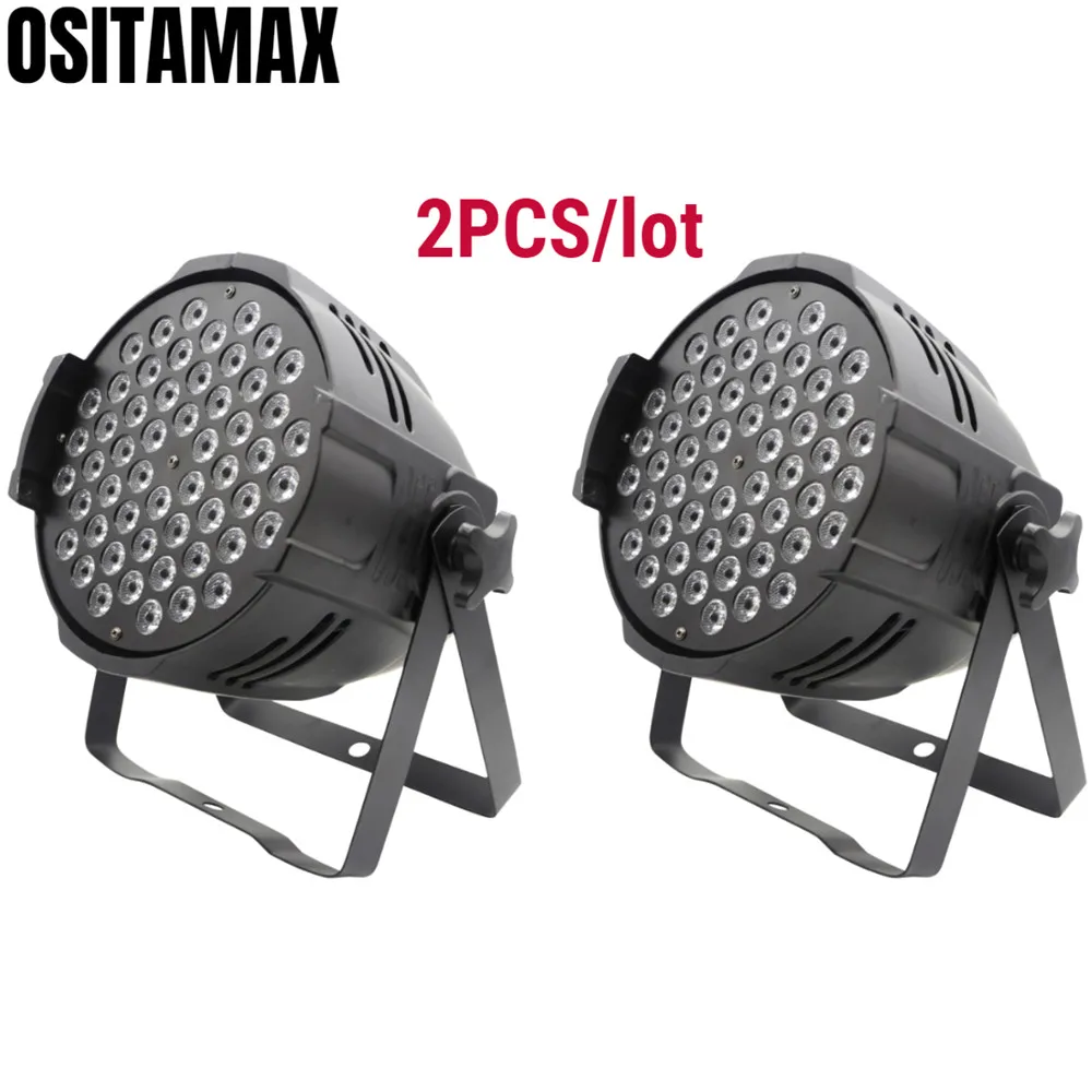 

2pcs/lot 54x3w LED Par Can Light RGBW 4 Colors Wash Effect High Brightness DJ Party Stage Lighting