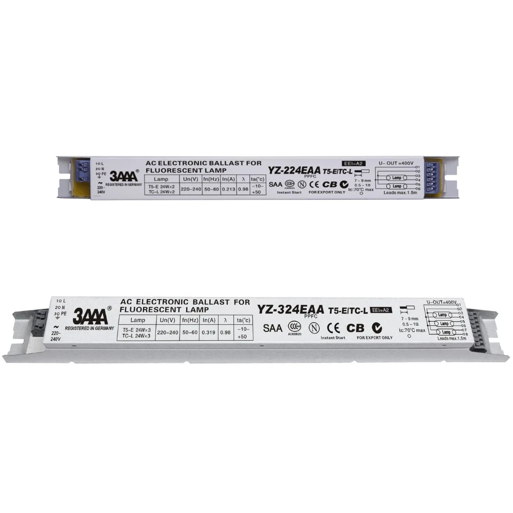 3AAA YZ 224EAA YZ 324EAA T5 E 220V 2*24W 3*24W T5 Electronic Ballasts