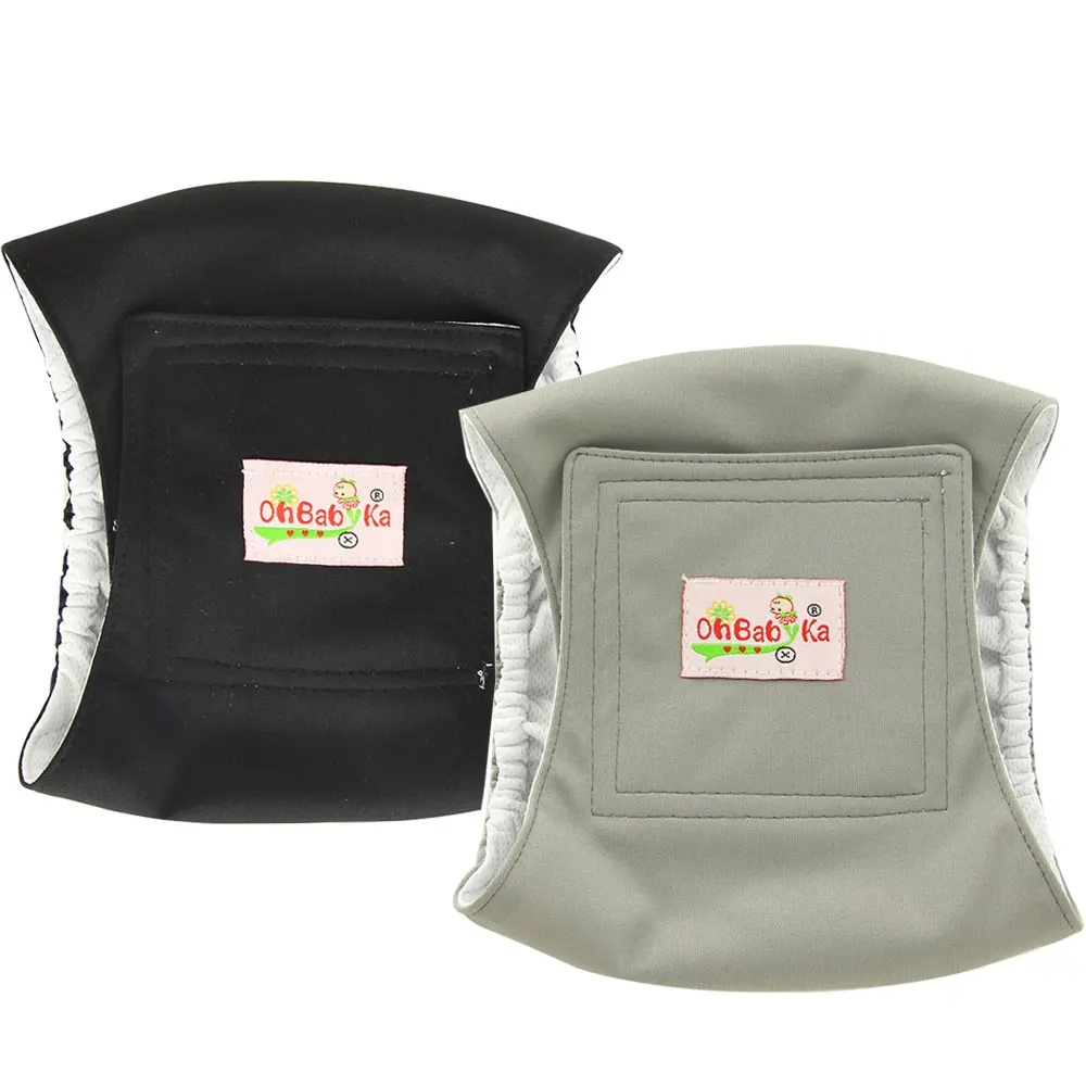 

Ohbabyka 2Pack Pet Male Dog Cloth Diaper Physiological Sanitary Dog Shorts Underwear Pant for Pet Dogs Nappy Cover