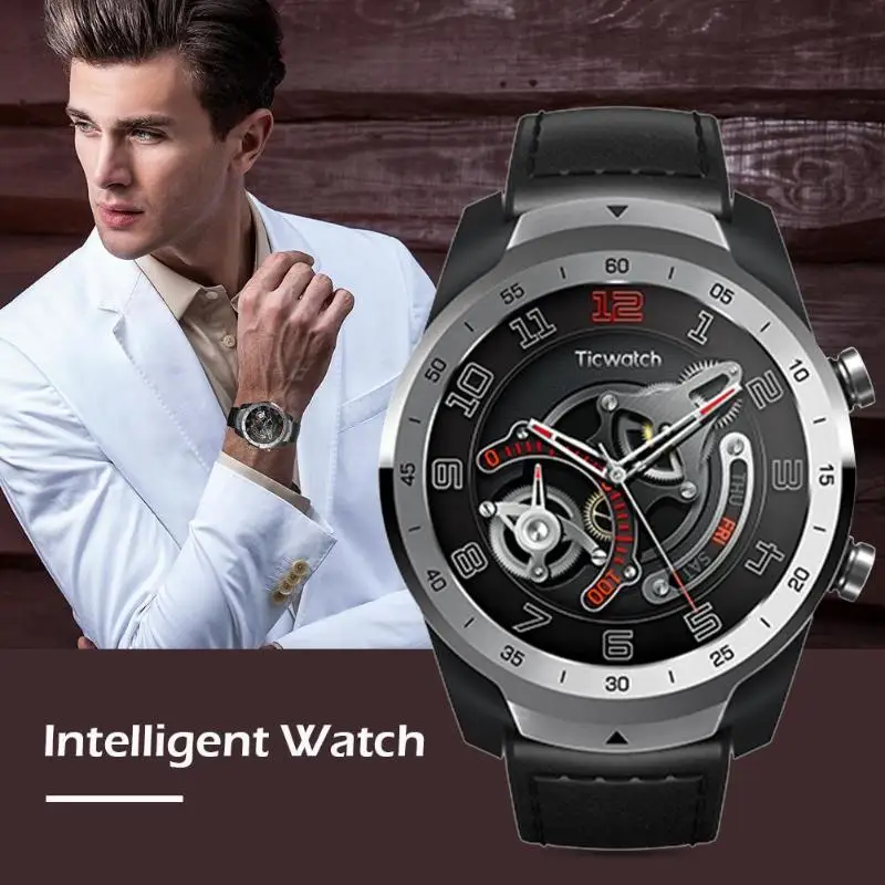 Оригинальные Смарт-часы Xiaomi Ticwatch Pro, Bluetooth, IP68, водонепроницаемые, с поддержкой NFC платежей/Google Assistant, с ОС, gps, умные часы
