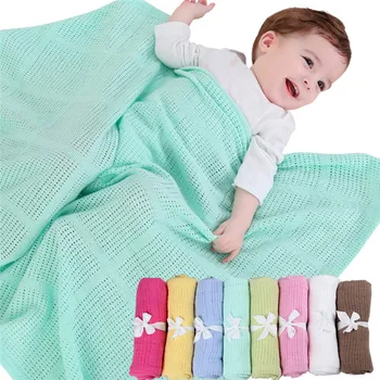 

Baby Blanket Swaddle Wrap Newborn Blankets Muslin Crochet Cotton Sleeping Blanket Bed Supplies 2019 Hot Sales