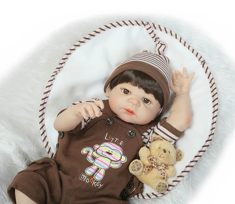 

55cm Full Body Silicone Reborn Babies Doll Toys Lifeile Newborn Boy Baby Doll Birthday Gift Christmas Present Bathe Toy