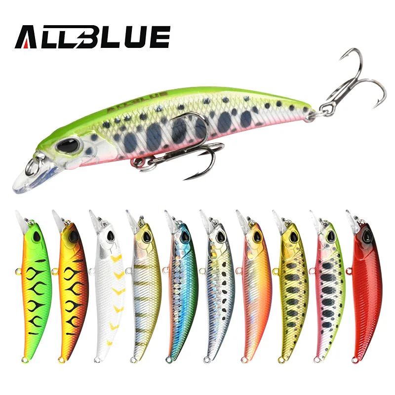 

ALLBLUE New Sinking Minnow Fishing lure JERKBAIT 60SR Artificial Bait 4.4g 60mm Hard Plastic Lure With MUSTAD Hooks Pesca Tackle