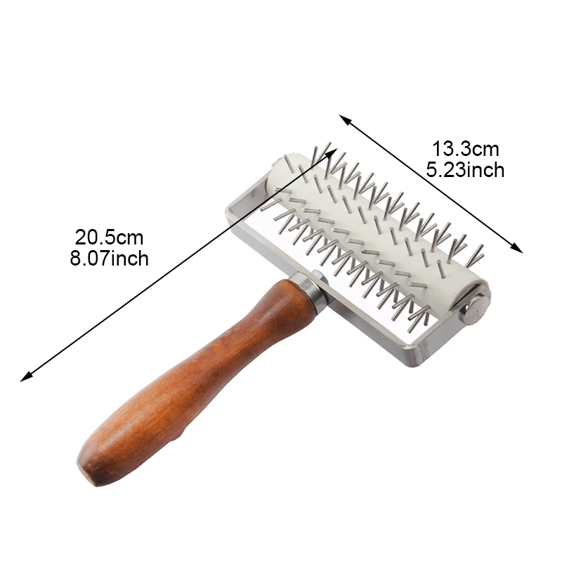 1Pcs Stainless Steel Wheel Pizza Bread Needle Punchers Roller Pie Pastry Dough Pitter Durable Wooden Handle Creative Pizza Tool 1Pcs Stainless Steel Wheel Pizza Bread Needle Punchers Roller Pie Pastry Dough Pitter Durable Wooden Handle Creative Pizza Tool