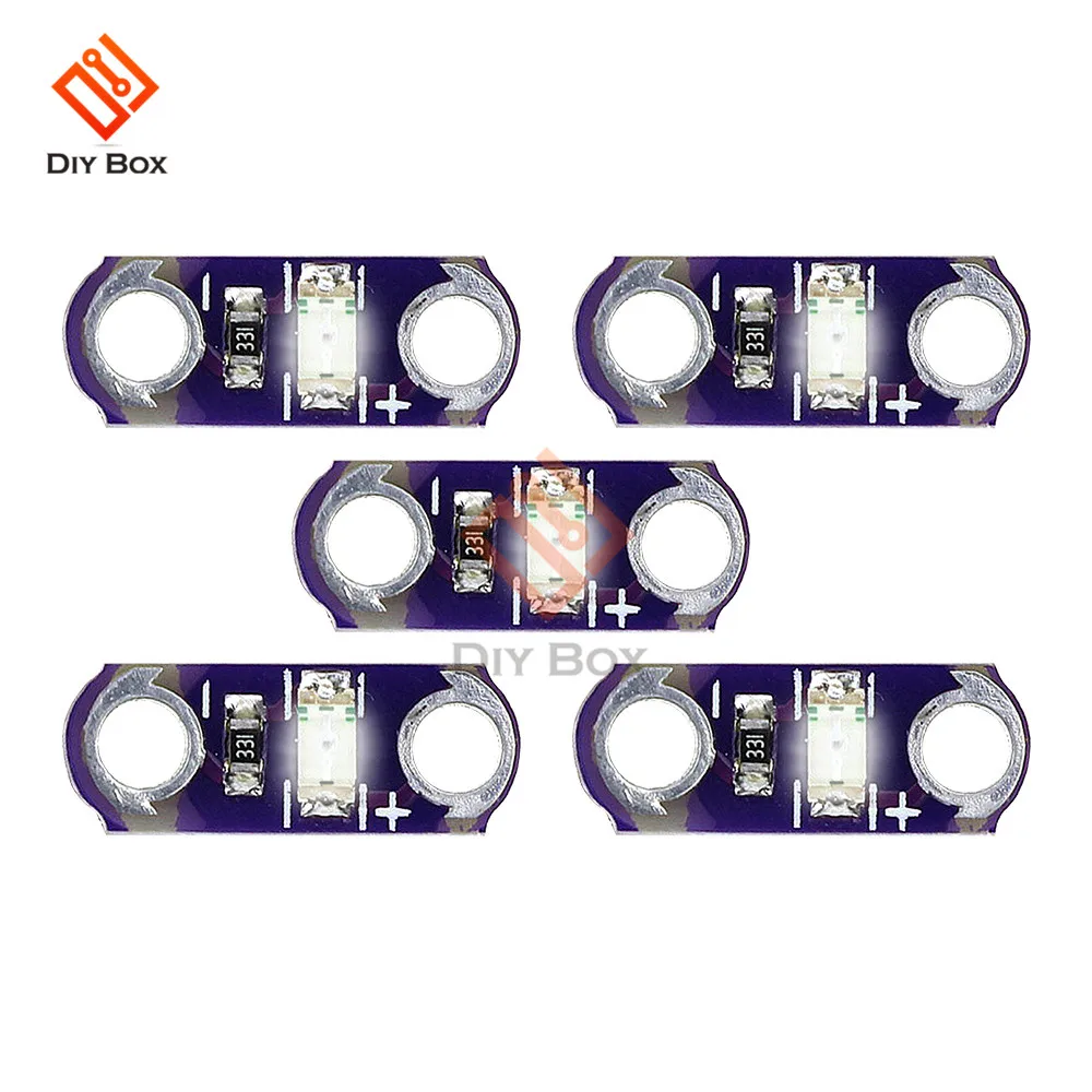 Комплект светодиодов LilyPad DIY 5 шт./лот 3 в 40 мА SMD светодиодное оборудование светло