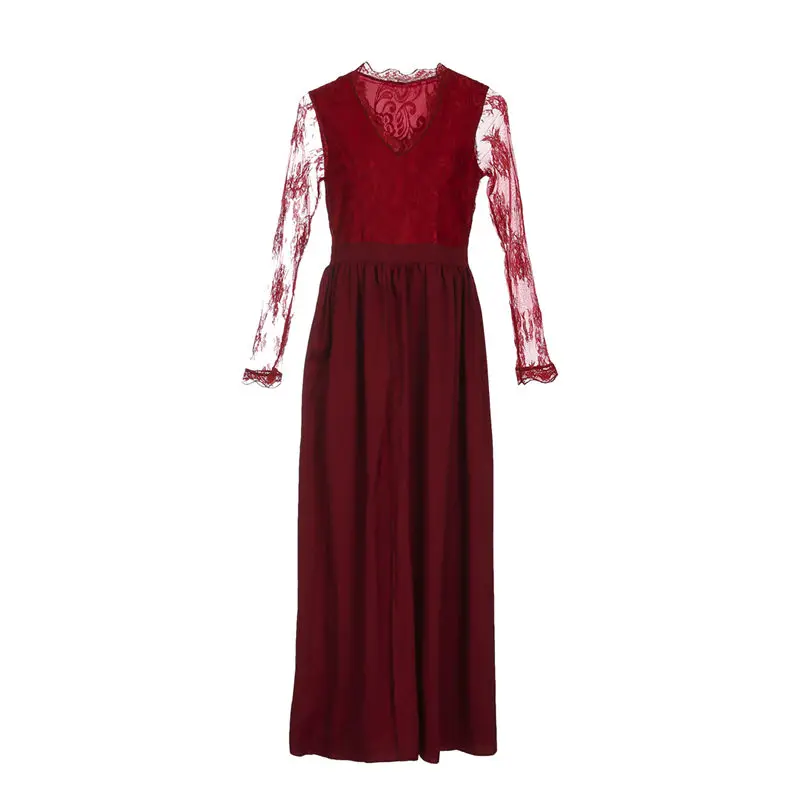 Meihuida для отдыха весна лето женское кружевное вечернее свадебное бальное платье горячая Распродажа юбок формальная Вечеринка Коктейльная длинная юбка для девочек - Цвет: Красный