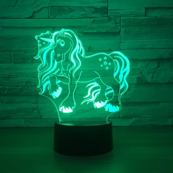 

Unicorn LED7 color touch 3D night light acrylic visual lamp 1236