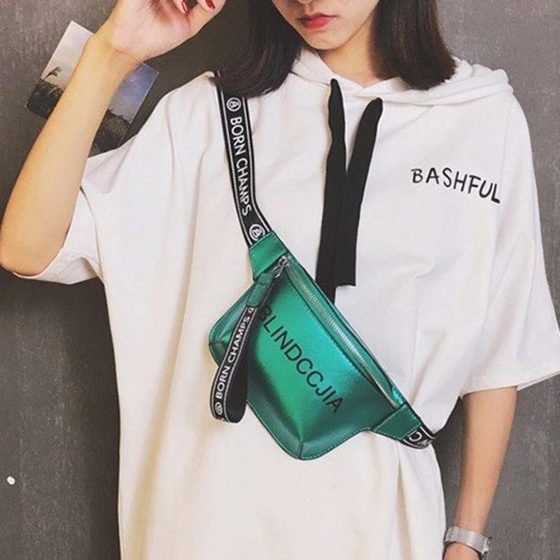 ETAILL Мода, Женская поясная сумка с буквенным принтом, широкий ремешок из искусственной кожи, качественные нагрудные сумки на одно плечо, нагрудная сумка