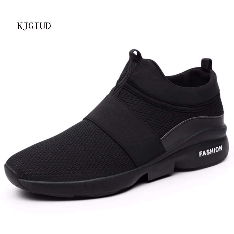 

2019 Spring Men's Solid Color Mesh Sneakers Large Size Breathable Casual Men's Shoes Lazy Sets Of Feet Youth Running Shoes Men