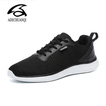 

new fashion men's shoes casual weaving flying net breathable thin section soft black non-slip men's shoes