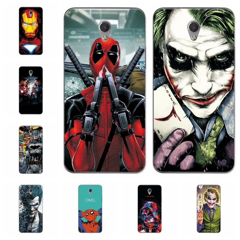 

Charming Marvel Hero Captain America Phone Case For ZTE Blade V7 Back Cover Soft TPU Spiderman Iron Man For ZTE V7 Shell 5.2"