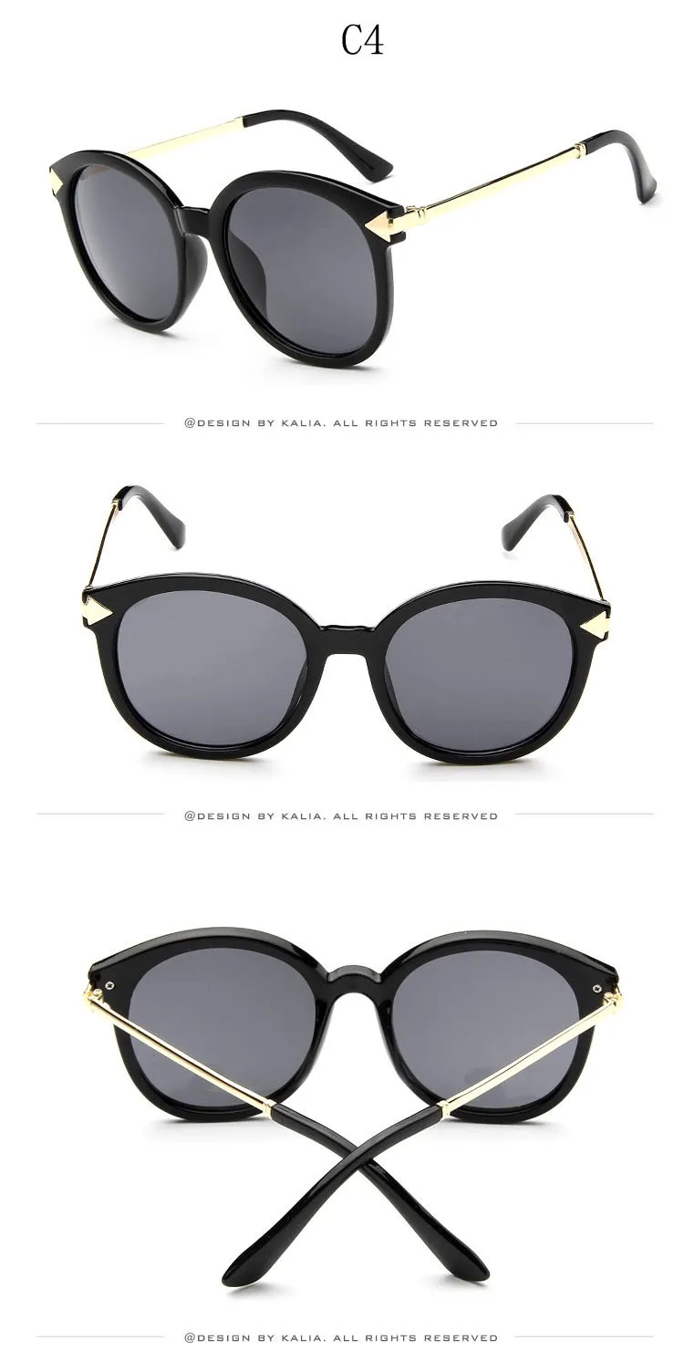 Остроконечная золотая металлическая ножка Солнцезащитные очки женские популярные круглые зеркальные солнцезащитные очки дизайнер бренда женской одежды Серебряные Солнцезащитные очки