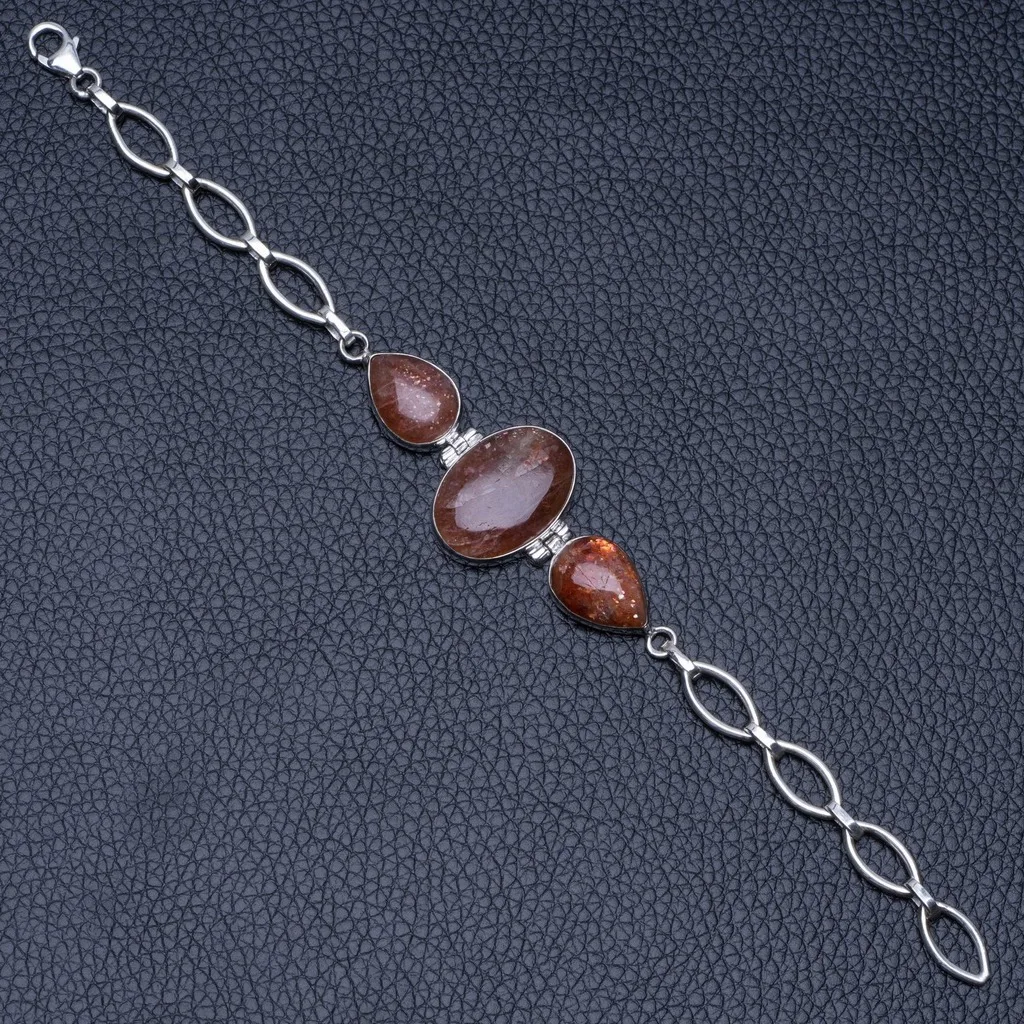 

Natural Calcite 925 Sterling Silver Bracelet 5 1/2-7 1/4" P2278