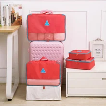 050 4 шт. модный портативный набор дорожных чехлов нижнее белье для путешествий упаковка одежды обувь Косметика категории Органайзер Сумка