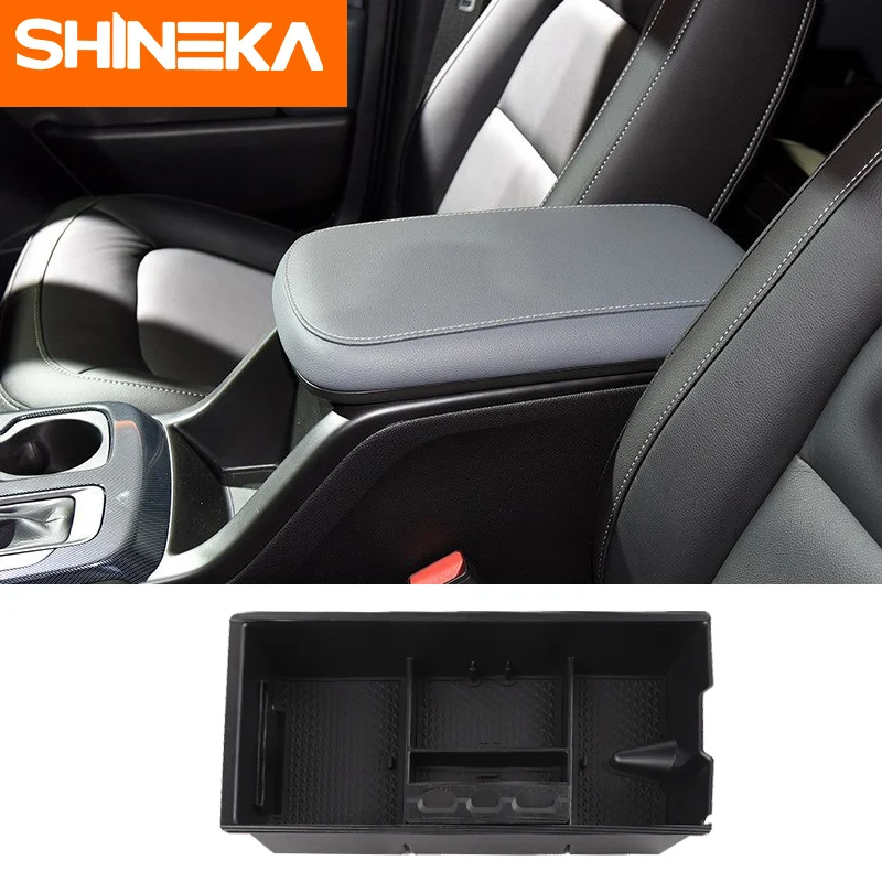 

SHINEKA Stowing Tidying For Chevrolet Colorado Car Armrest Box Storage Organizer Accessories For Chevrolet Colorado 2015-2018