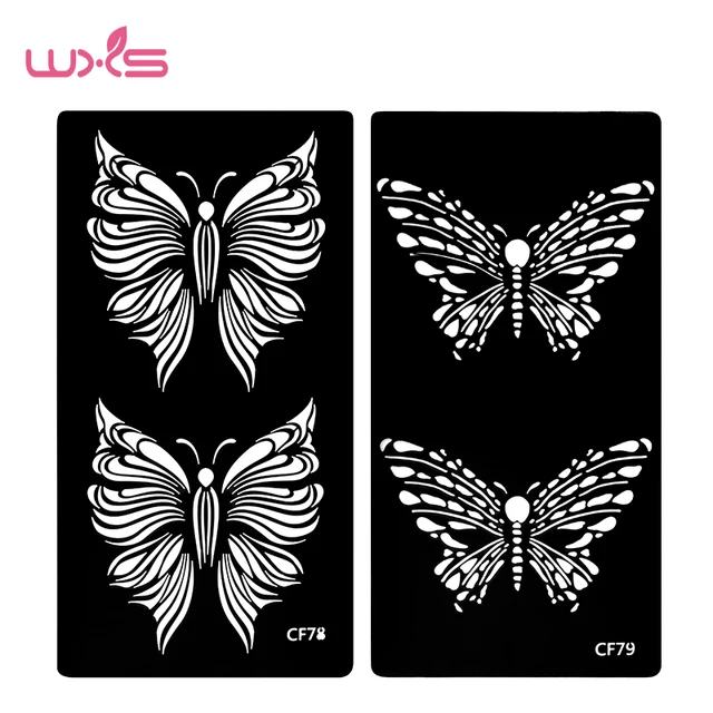 10 pcs tattoo template sticker reuseable airbrush stencils tatoo