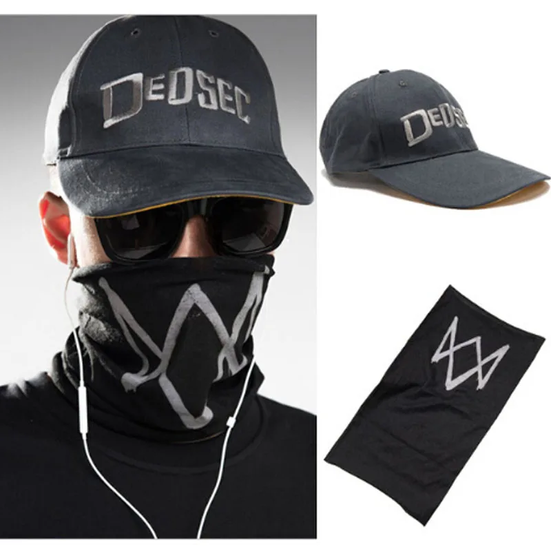 

Unisex Black Face Mask Game Watch Dogs 2 WD2 Marcus Holloway Cosplay Dedsec Hat Cap Party Halloween Costumes Ball IC366955