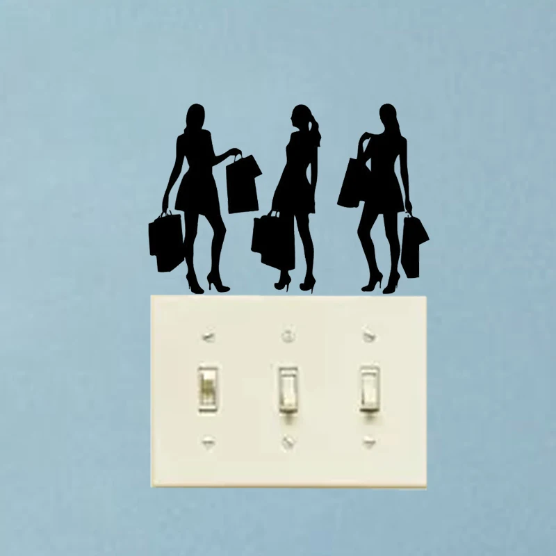 

Shopping Mall Fashion Light Switch Stickers Decor Vinyl Wall Decals 5WS1249
