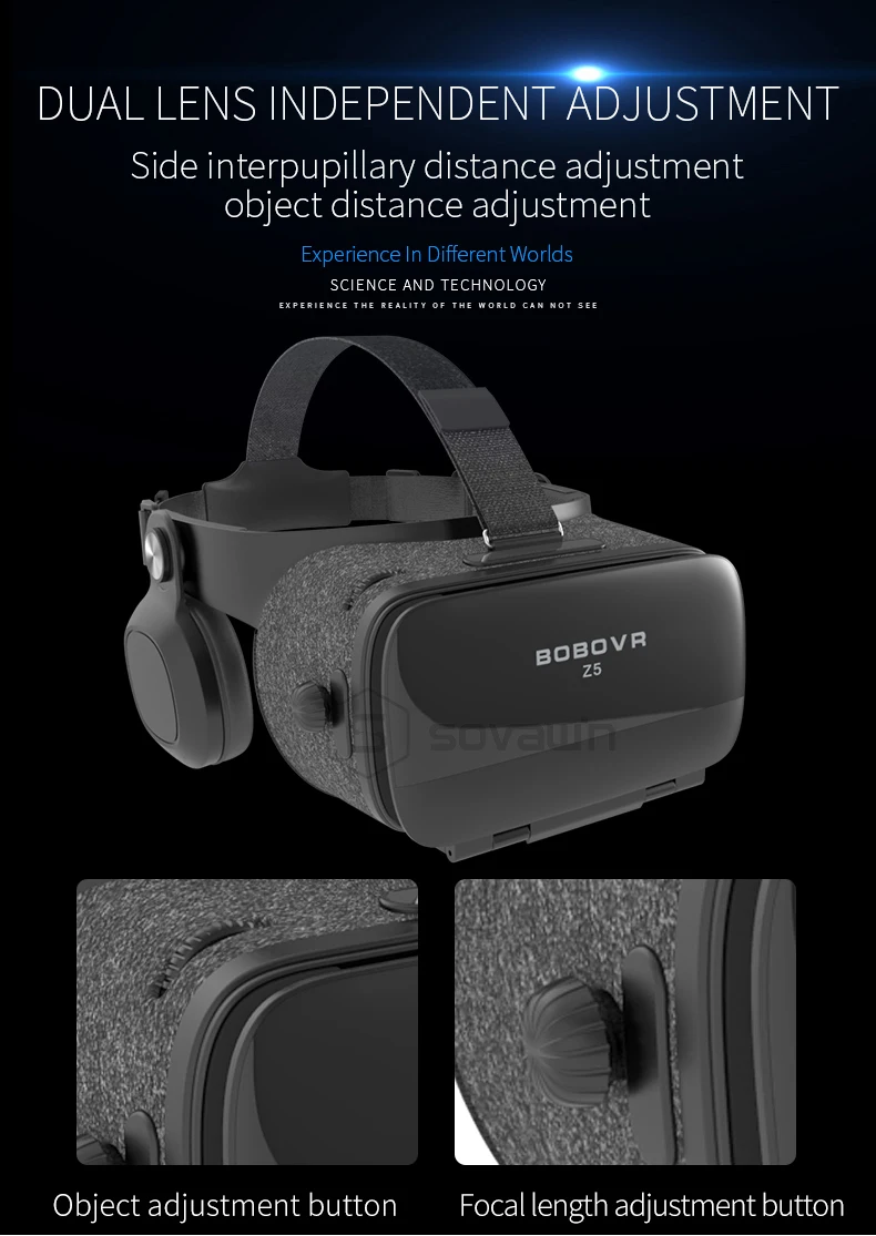 BOBOVR Z5 VR очки 3D Виртуальная реальность картонный шлем для Iphone Android смартфон с vr пультом дистанционного управления