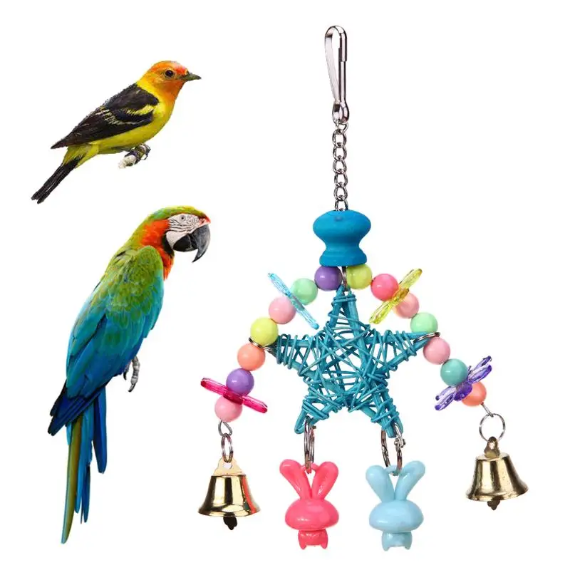 Buy Parrot Birds Toys Plaything Toy Wooden Rope Cave