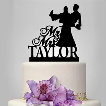 Настоящие Персонализированные Акриловые Mr& Mrs Забавный свадебный торт Топпер/Свадебный стенд/Свадебные украшения/Пользовательский Топпер