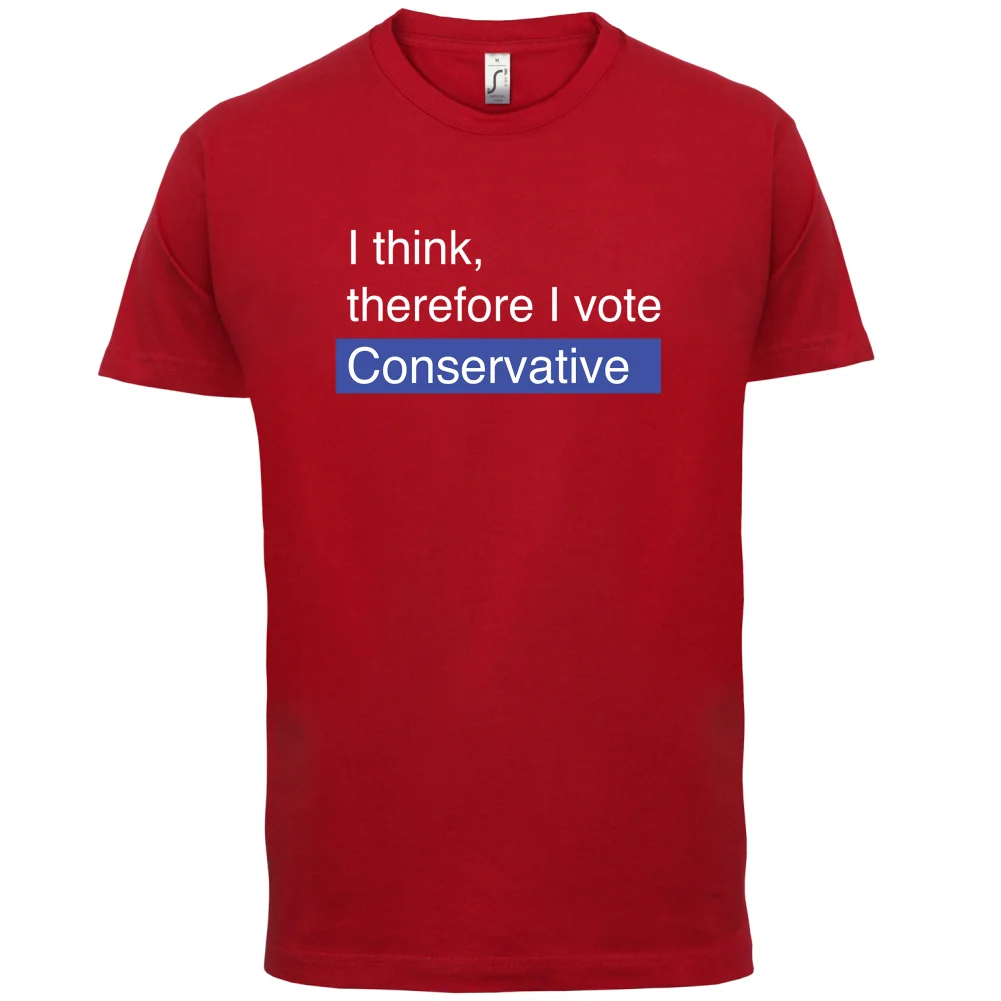 

I think, therefore I vote Conservative -Mens T-Shirt-General Election-13 ColoursMen'S T-Shirts Summer Style Fashion Swag Men