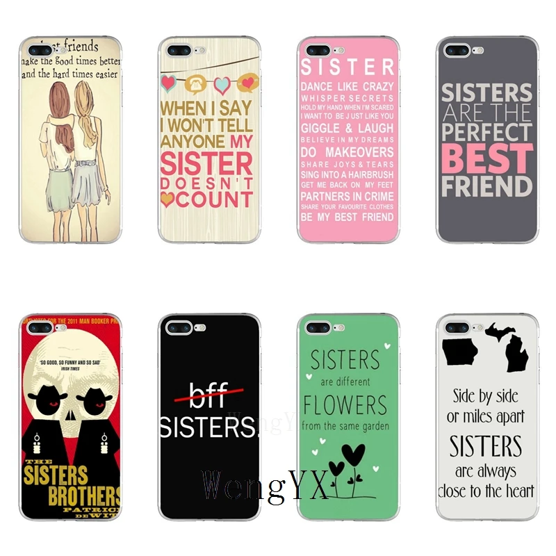

best friends bff Sisters Slim silicone TPU Soft phone case For LG G2 G3 mini spirit G4 G5 G6 K7 K8 K10 2017 V10 V20 V30