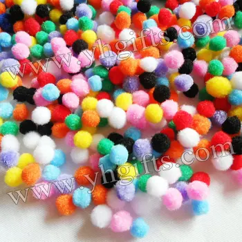 

5000PCS/LOT.1cm Pompoms,Doll accessories,Handmade crafts,Craft material.Pom-pom.Kindergarten supplies.Freeshipping.Wholesale.
