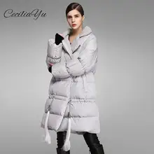 Ceciliayu Новая мода осень и зима стиль толстые свободные кисточкой Женская белая утка вниз и вниз женская одежда