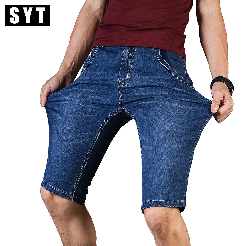 SYT 2017 Summer Men Short jeans Slim Knee Length Casual Business Shorts