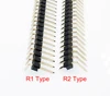 10pcs 2.54mm 1x40Pin RA Pin Header Right Angle Male Pin Connector Gold-plated Single Row Breakable Header Strip R1 R2 optional ► Photo 2/3