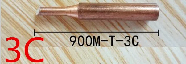 

Lead-free Red copper Pure cupper Solder tip 900M-T-3C For Hakko 936 FX-888D Saike 909D 852D+ 952D Diamagnetic DIY 1C 2C 4C 5C