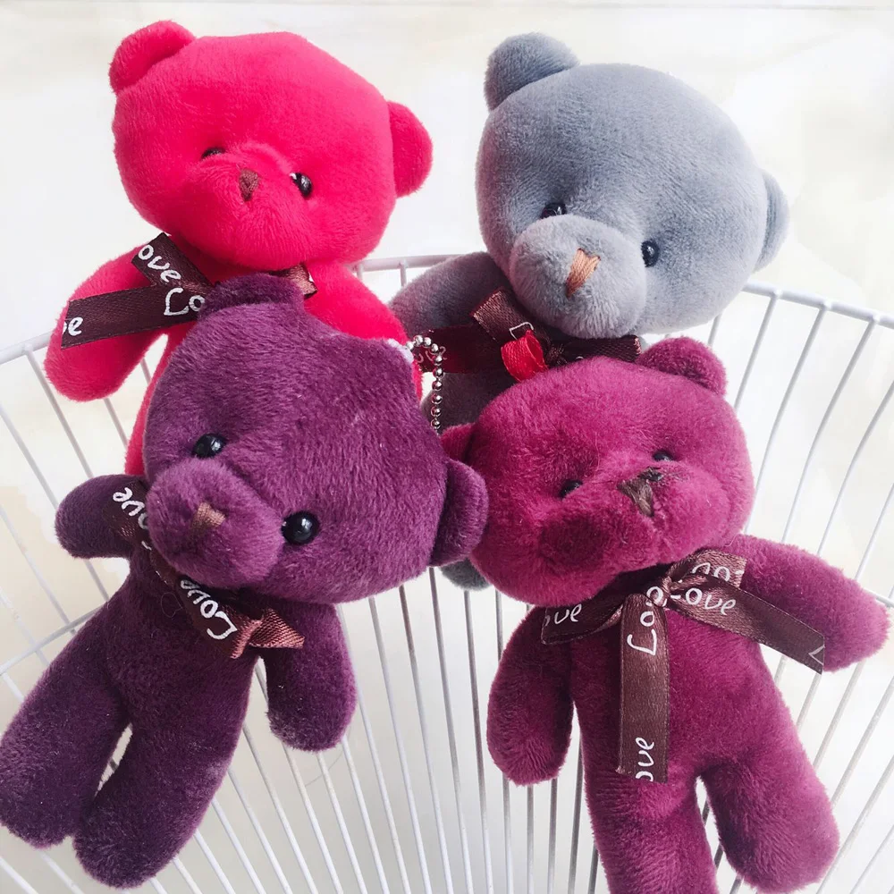 

Cute Teddy Bear Cartoon Upright Bow Bear Plush Toy Mini Animal Plush Pendant Bouquet Bear Toy Party Wedding Birthday Gift