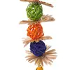 Bird Chewing Toy Parrot Cage Bite Toys Rattan Balls with Bell Colorful Entertainment Toys for Small Medium Parrots 6