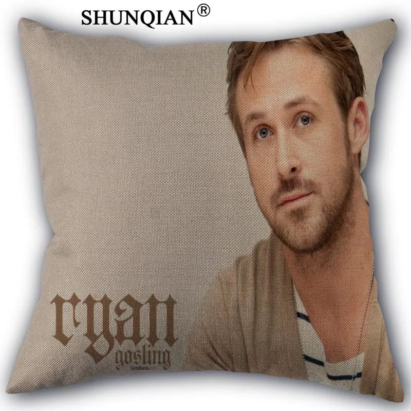 

High Quality Cotton Linen Ryan Gosling Pillowcase Wedding Decorative Pillow Case For Home Pillow Cover A10.17
