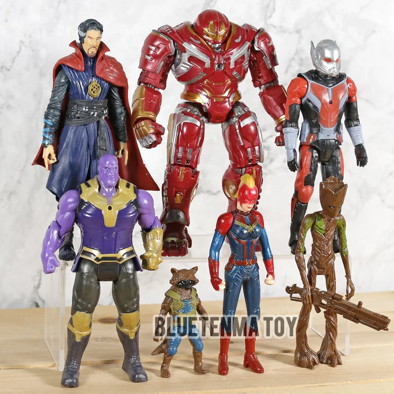 

Captain Marvel Spiderman Doctor Strange Captain America Model Collection Toys Children Jouet Gift 7pcs/set