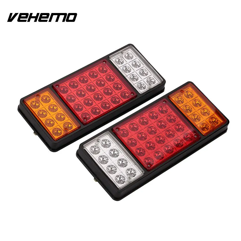 Vehemo 2pcs Waterproof Truck Trailer Tail Lights Indicator Parking