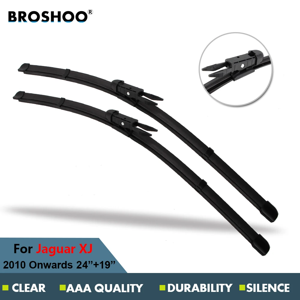 BROSHOO Car Windscreen Wipers Blade For Jaguar XJ (2010 ), 24+19 Inch Soft Rubber Windshield