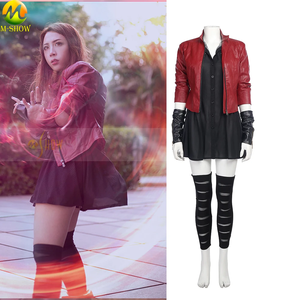 Scarlet Witch Cosplay Costume Avengers Age Of Ultron 2 Bruja Scarlet Witch Cosplay Costume Avengers