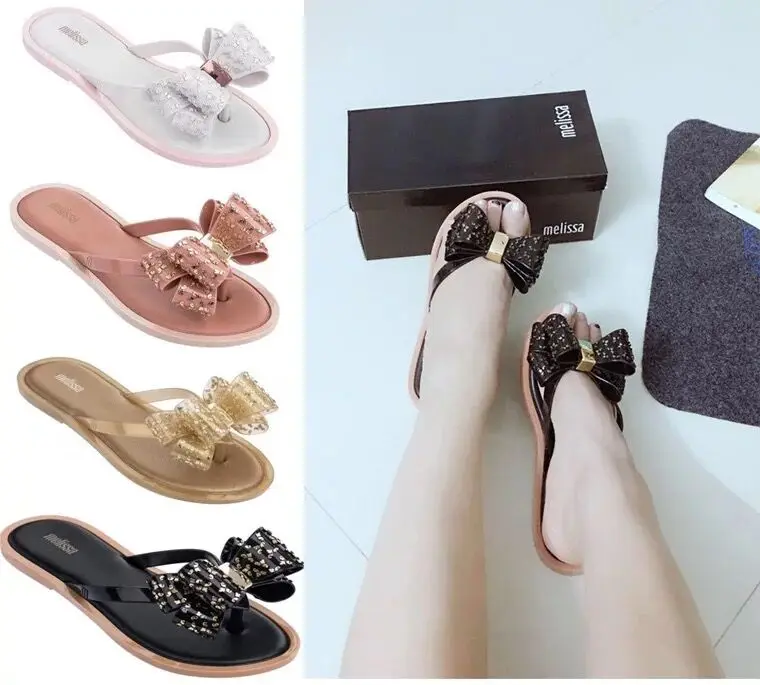Melissa/2019 модные дизайнерские женские шлепанцы Летние вьетнамки пляжные сандалии