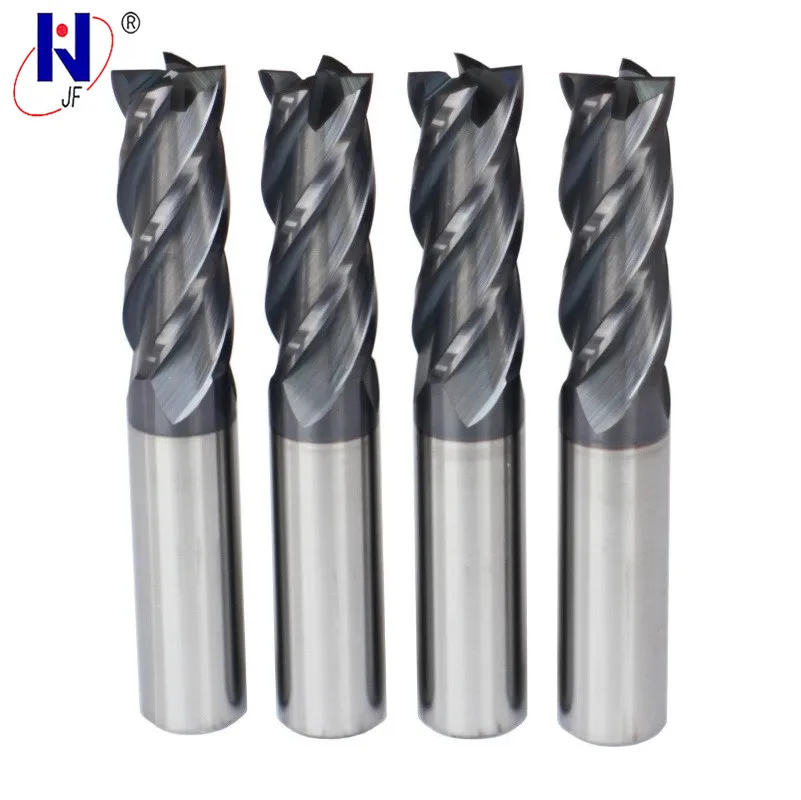 

JF GES 5*13*6*50*4T Solid carbide 4 flute flattened end mills with straight shank milling cutter HRC70 PT Coated
