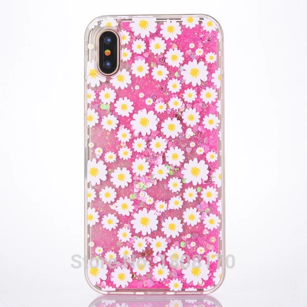 Чехол C ku для Iphone X 8 7 6 6s Plus I8 зыбучий песок жидкий Фламинго Pc Tpu цветок алмаз