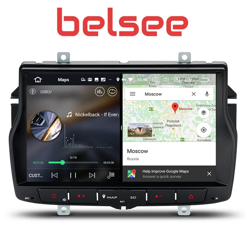 Top Belsee Android 8.0 Car Radio Octa Core PX5 Touch HD Screen GPS Navigation Auto Stereo Head Unit Multimedia No DVD for Lada Vesta 1