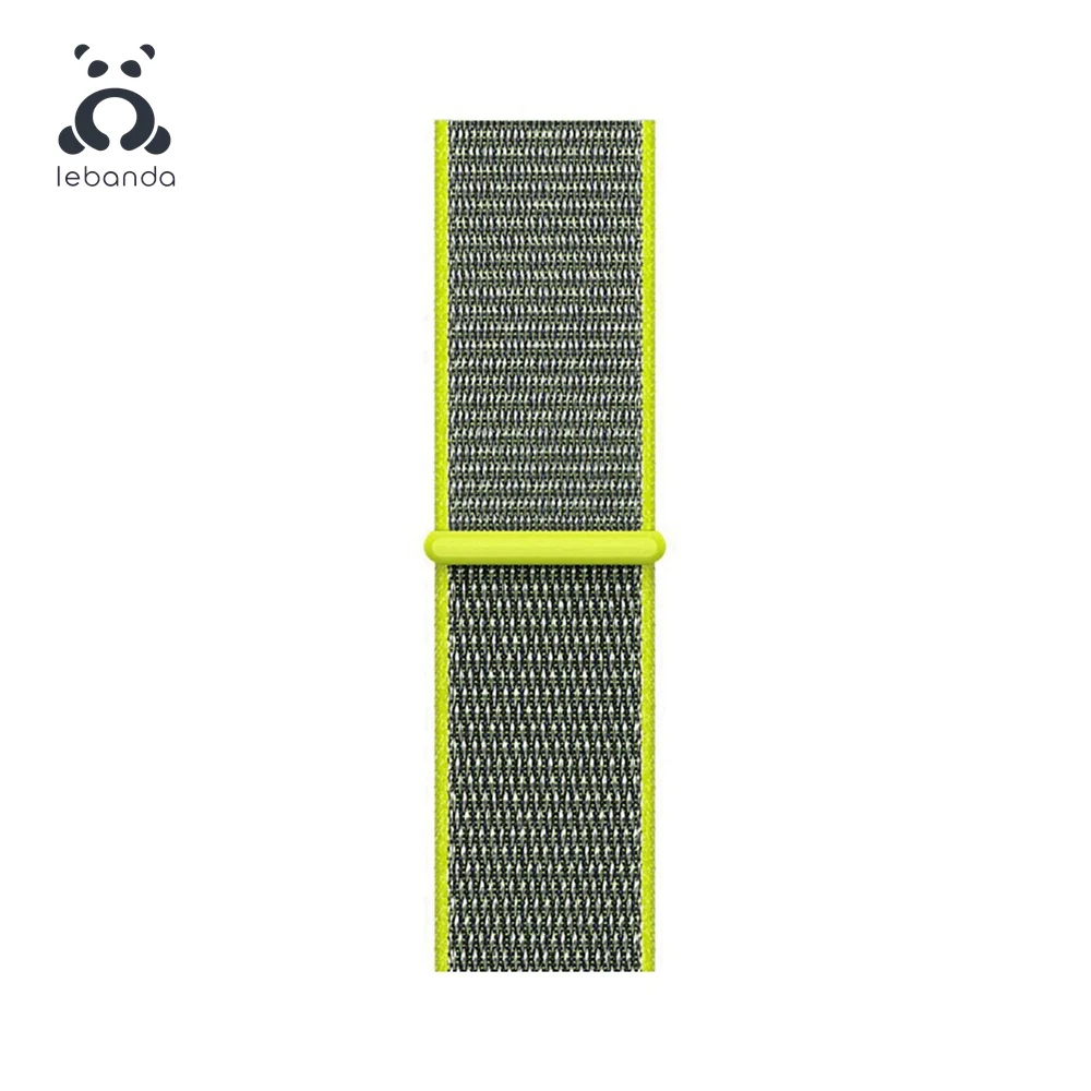 Lebanda Sport loop для apple watch 5, 4, 3, 2, 1, ремешок для iwatch 38, 40, 42, 44 мм, тканый нейлоновый ремешок, Аляска, синий - Цвет ремешка: Flash