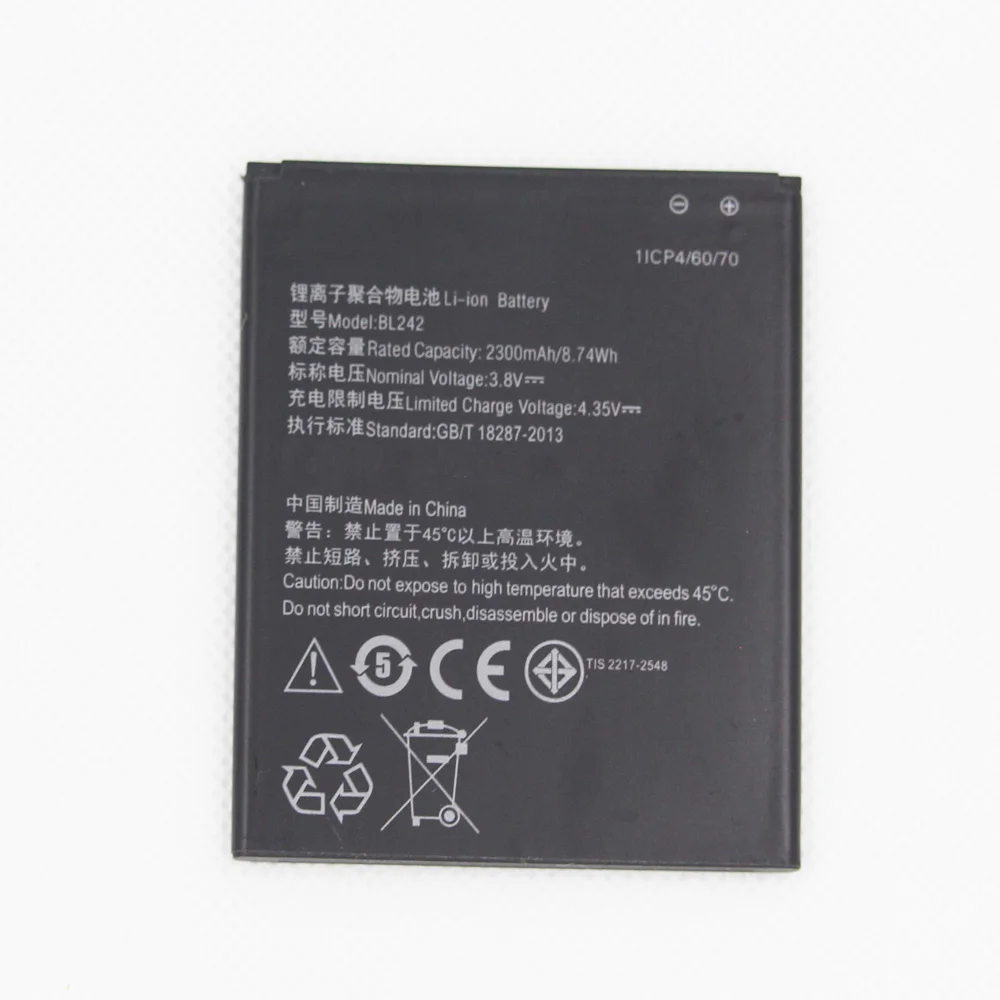 Аккумулятор BL242 для Lenovo Lemeng K3 K30-T K30-W K30-E K10E70 A3580 A3860 A3890 A3900 A3910 A3910e70 A3910t30 A6000 Battery |