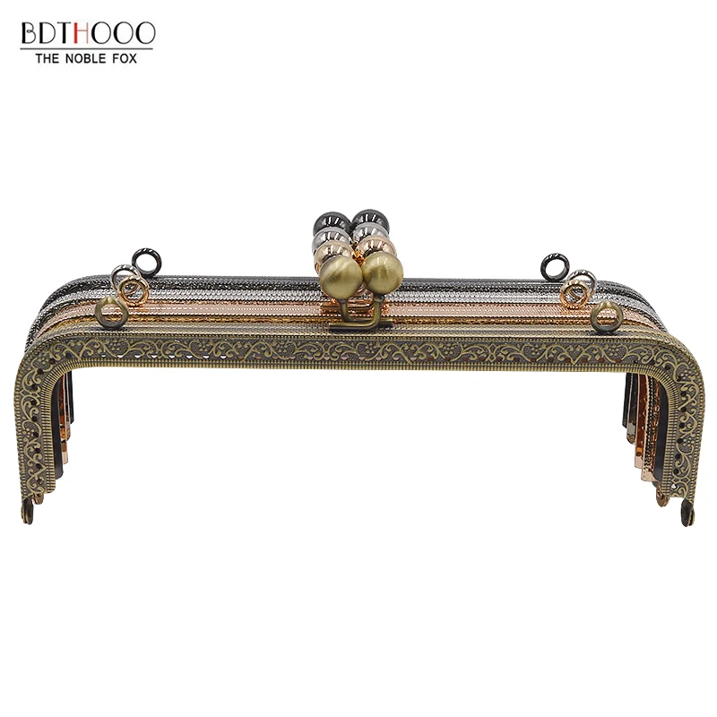 10 قطعة/الوحدة 20 سنتيمتر إطار محفظة معدنيّة إطار مقبض ل حقيبة صغيرة اكسسوارات صنع قبلة المشبك قفل العتيقة برونزية لهجة أكياس الأجهزة